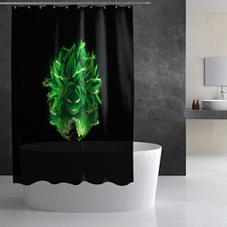 Шторка для душа Broly dragon ball аниме, цвет: 3D-принт — фото 2