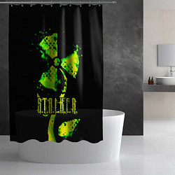 Шторка для душа Stalker neon flower, цвет: 3D-принт — фото 2