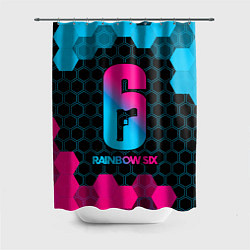 Шторка для душа Rainbow Six - neon gradient, цвет: 3D-принт