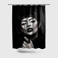 Шторка для душа Девушка - вампир, цвет: 3D-принт