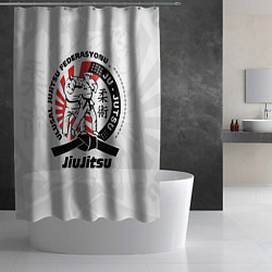 Шторка для душа Jiujitsu emblem Джиу-джитсу, цвет: 3D-принт — фото 2