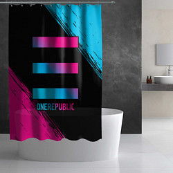 Шторка для душа OneRepublic - neon gradient, цвет: 3D-принт — фото 2