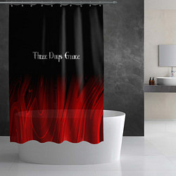 Шторка для душа Three Days Grace red plasma, цвет: 3D-принт — фото 2