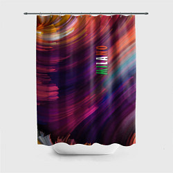 Шторка для душа Разноцветная экспрессивная композиция - Milano, цвет: 3D-принт
