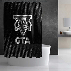 Шторка для душа GTA с потертостями на темном фоне, цвет: 3D-принт — фото 2