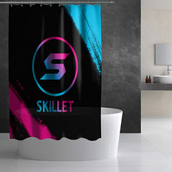 Шторка для душа Skillet - neon gradient, цвет: 3D-принт — фото 2