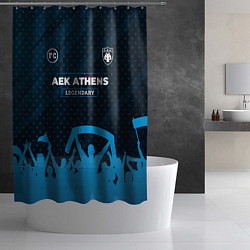 Шторка для душа AEK Athens legendary форма фанатов, цвет: 3D-принт — фото 2