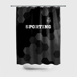 Шторка для душа Sporting sport на темном фоне: символ сверху, цвет: 3D-принт