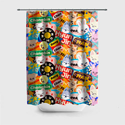 Шторка для душа Skzoo stickers characters, цвет: 3D-принт