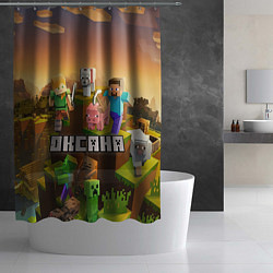 Шторка для душа Оксана Minecraft, цвет: 3D-принт — фото 2
