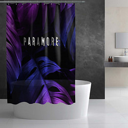 Шторка для душа Paramore neon monstera, цвет: 3D-принт — фото 2