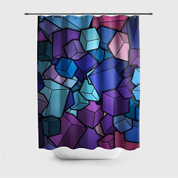 Шторка для душа Цветные кубы, цвет: 3D-принт