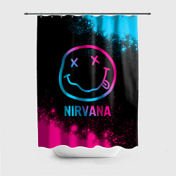 Шторка для душа Nirvana - neon gradient, цвет: 3D-принт