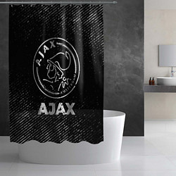 Шторка для душа Ajax с потертостями на темном фоне, цвет: 3D-принт — фото 2