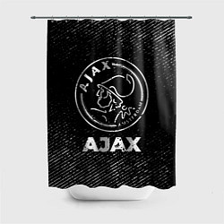 Шторка для душа Ajax с потертостями на темном фоне, цвет: 3D-принт