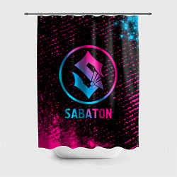 Шторка для душа Sabaton - neon gradient, цвет: 3D-принт