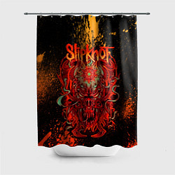 Шторка для душа Slipknot - red monster, цвет: 3D-принт