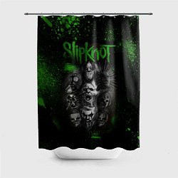 Шторка для душа Slipknot green, цвет: 3D-принт