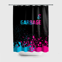 Шторка для душа Garbage - neon gradient: символ сверху, цвет: 3D-принт