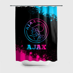 Шторка для душа Ajax - neon gradient, цвет: 3D-принт