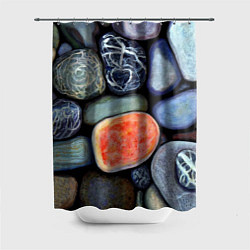 Шторка для душа Цветные камушки, цвет: 3D-принт
