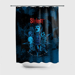 Шторка для душа Slipknot blue, цвет: 3D-принт