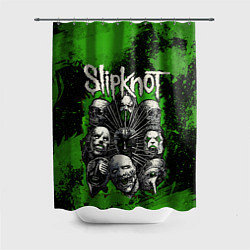 Шторка для ванной Slipknot green abstract