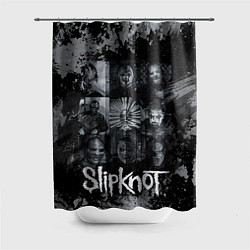 Шторка для душа Slipknot black & white style, цвет: 3D-принт