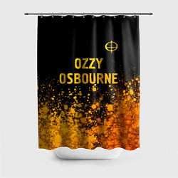 Шторка для душа Ozzy Osbourne - gold gradient: символ сверху, цвет: 3D-принт