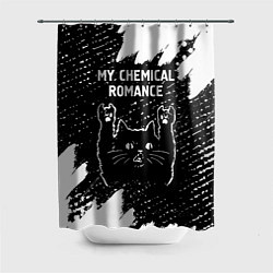 Шторка для душа Группа My Chemical Romance и рок кот, цвет: 3D-принт