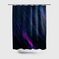 Шторка для душа Звёздное абстрактное фиолетовое небо, цвет: 3D-принт