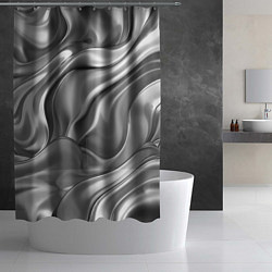 Шторка для душа Плавленное серебро, цвет: 3D-принт — фото 2
