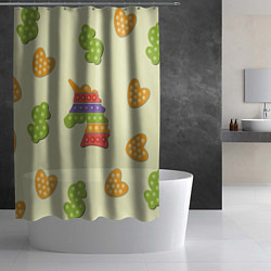 Шторка для душа Поп ит паттерн, цвет: 3D-принт — фото 2