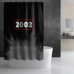 Шторка для душа 2002 - в красной рамке на темном, цвет: 3D-принт — фото 2