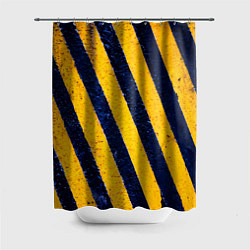Шторка для ванной Предупреждающие полосы на асфальте