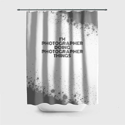 Шторка для душа Im doing photographer things: на светлом, цвет: 3D-принт
