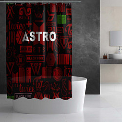 Шторка для душа Astro k-pop pattern, цвет: 3D-принт — фото 2