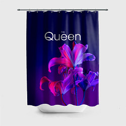 Шторка для душа The Queen Королева и цветы, цвет: 3D-принт