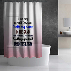 Шторка для душа Flowers Miley Cyrus, цвет: 3D-принт — фото 2