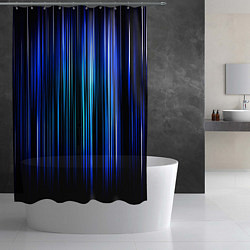 Шторка для душа Neon line stripes, цвет: 3D-принт — фото 2