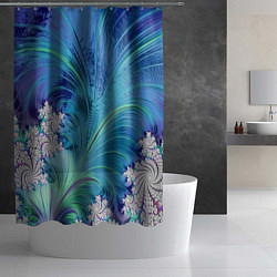Шторка для душа Авангардная фрактальная композиция, цвет: 3D-принт — фото 2