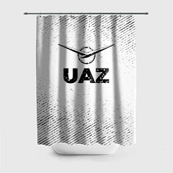 Шторка для ванной UAZ с потертостями на светлом фоне