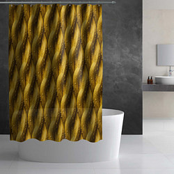 Шторка для душа Сочная текстура из плетеного банана, цвет: 3D-принт — фото 2