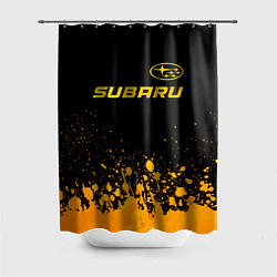 Шторка для душа Subaru - gold gradient: символ сверху, цвет: 3D-принт