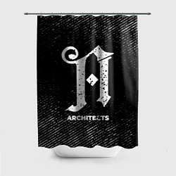 Шторка для душа Architects с потертостями на темном фоне, цвет: 3D-принт