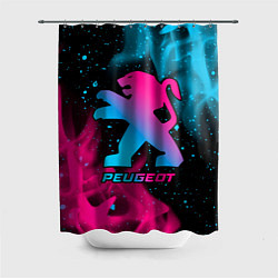 Шторка для душа Peugeot - neon gradient, цвет: 3D-принт