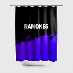 Шторка для душа Ramones purple grunge, цвет: 3D-принт