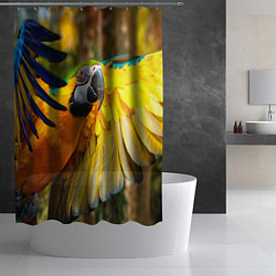 Шторка для душа Взлёт попугая, цвет: 3D-принт — фото 2
