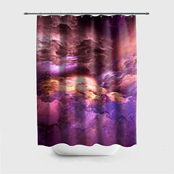 Шторка для душа Фиолетовое облако, цвет: 3D-принт