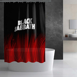 Шторка для душа Black Sabbath red plasma, цвет: 3D-принт — фото 2